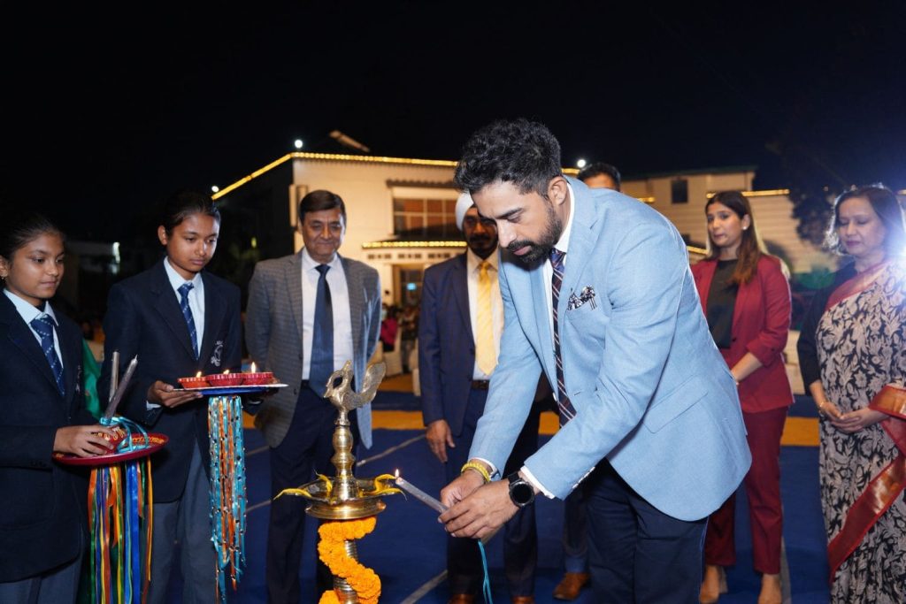 lighting of the ceremonial lamp by Mr. Ranvijay Singh Singha