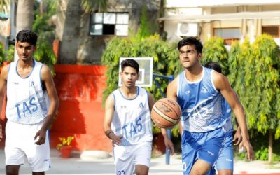 Basketball match between two teams